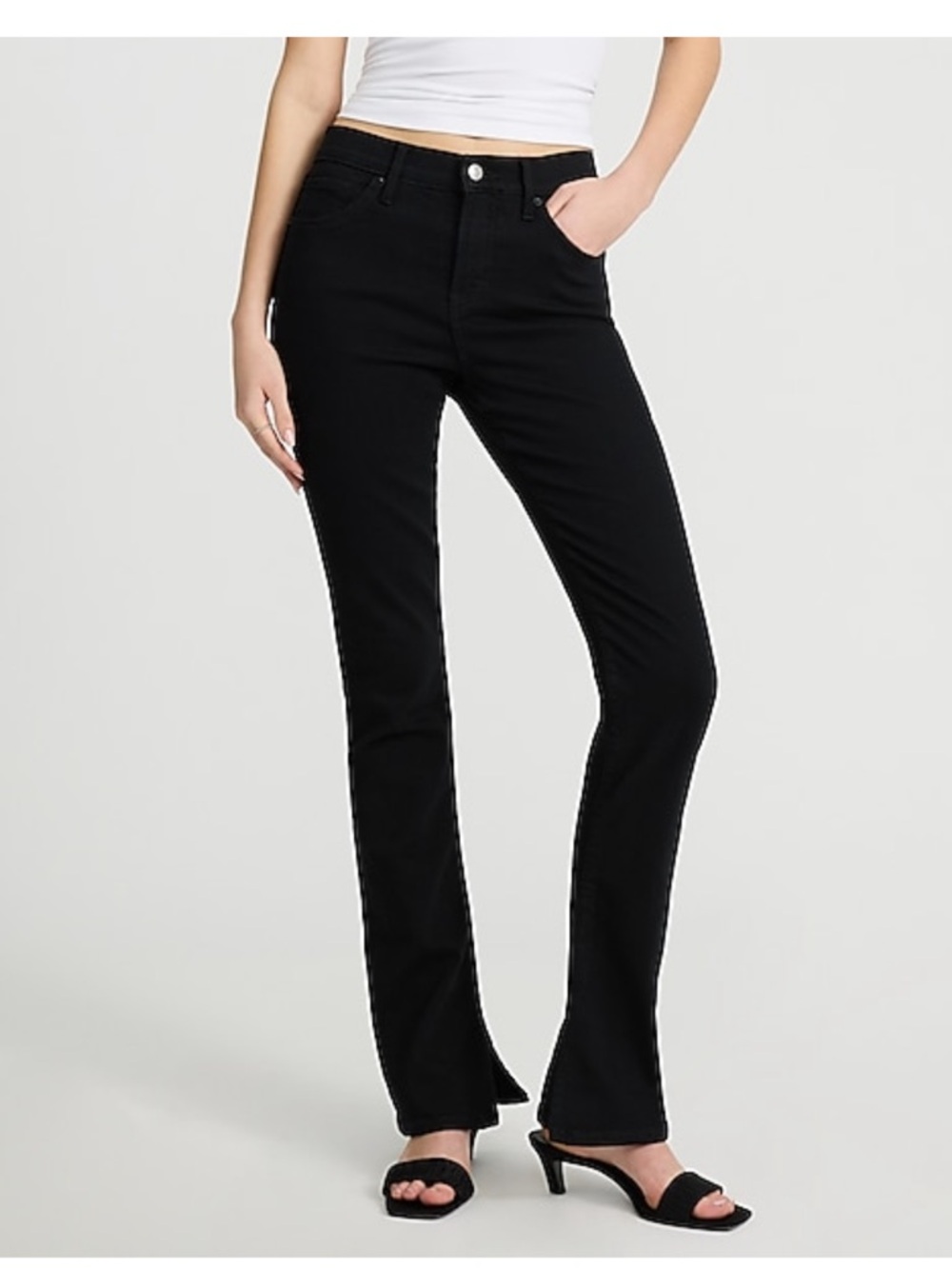 Express mid rise black sky scrapper jeans